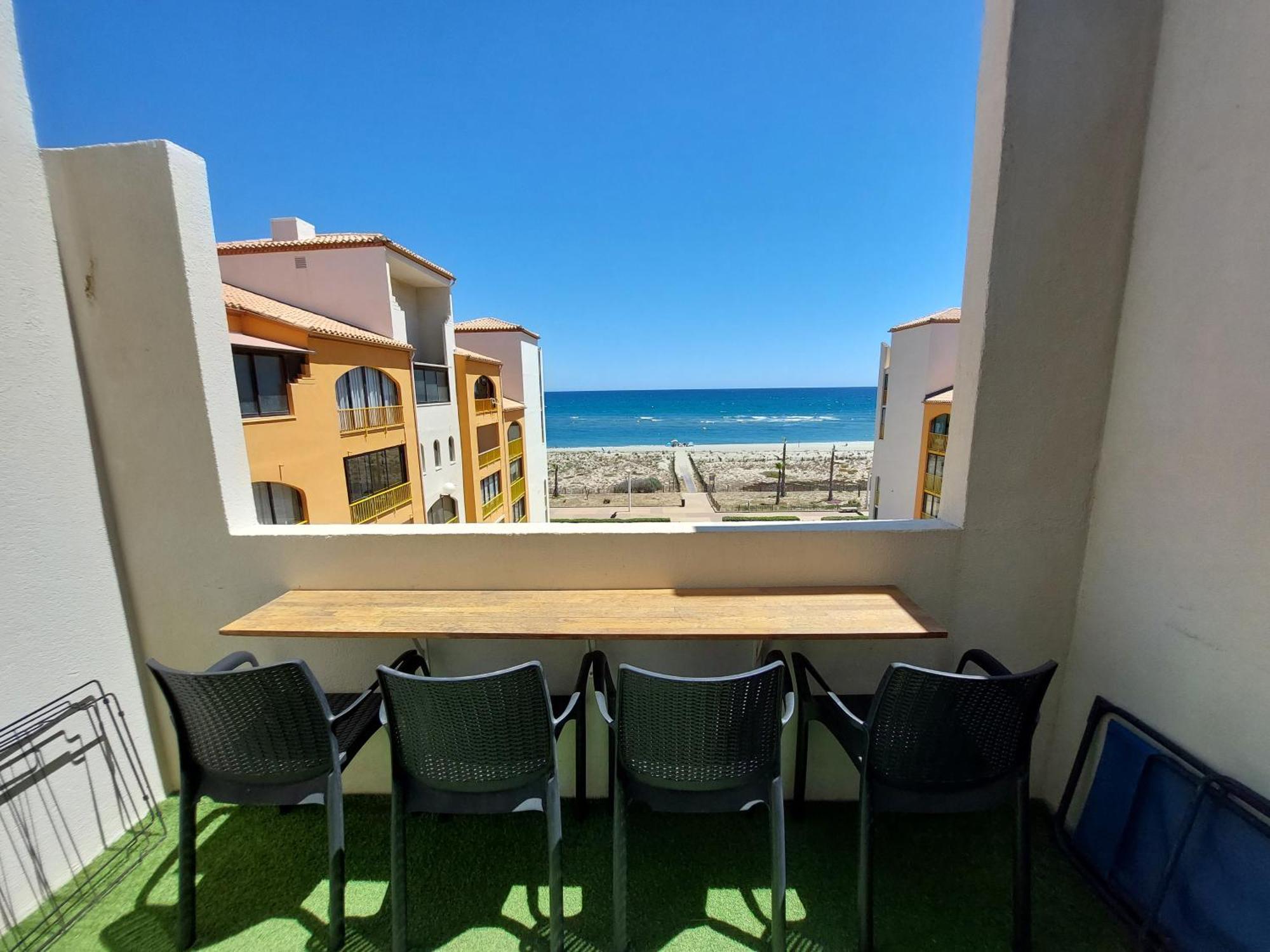 Appart Mezzanine Vue Mer Et Plage, Parking Wifi Tv เลอบาร์กาแรส ภายนอก รูปภาพ